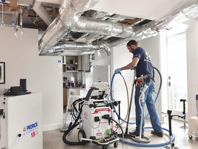 Bellingham Air Duct Cleaning technician performing advanced pure duct cleaning with specialized equipment in Bellingham